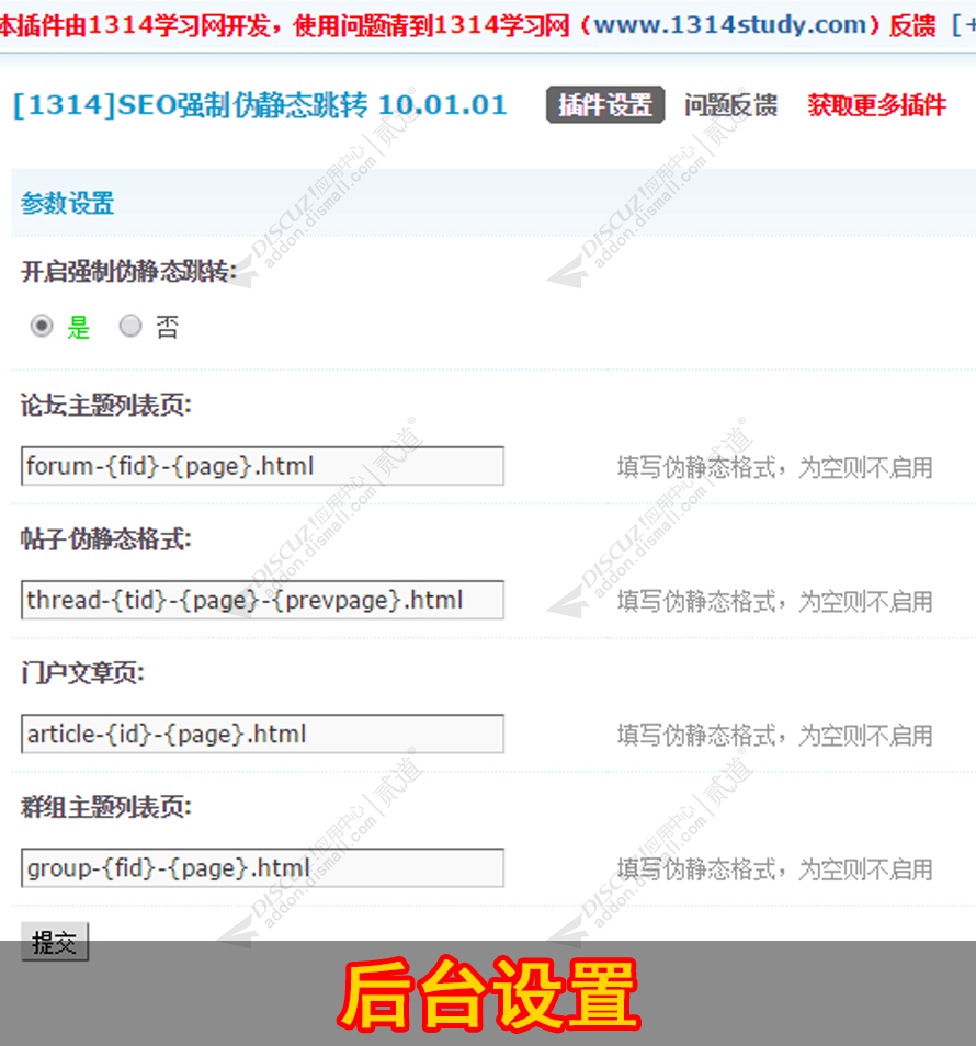 discuzSEO强制伪静态跳转截图2