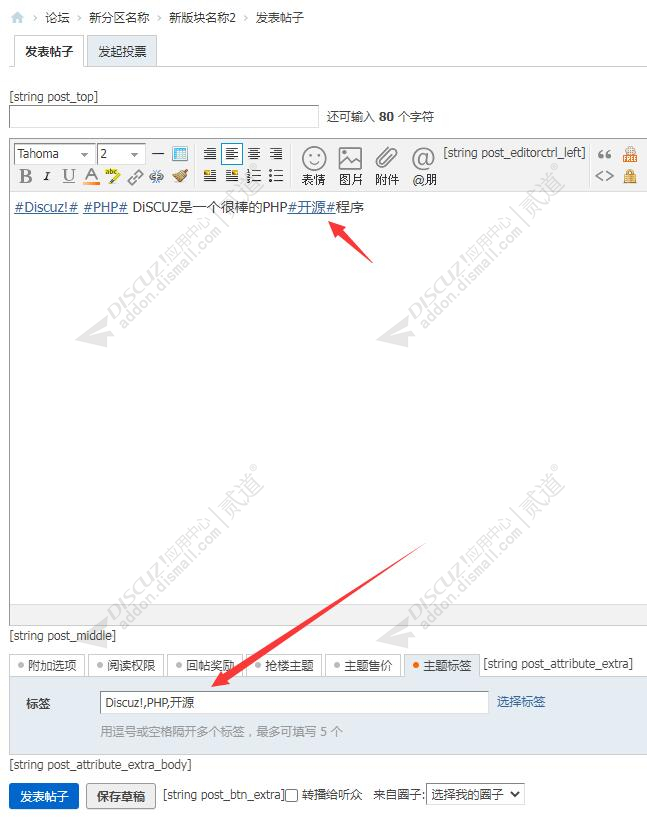 discuz标签话题化解析截图2