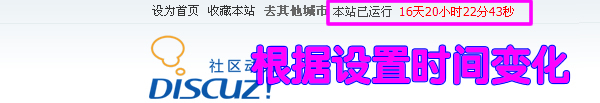 discuz论坛运行时间截图1