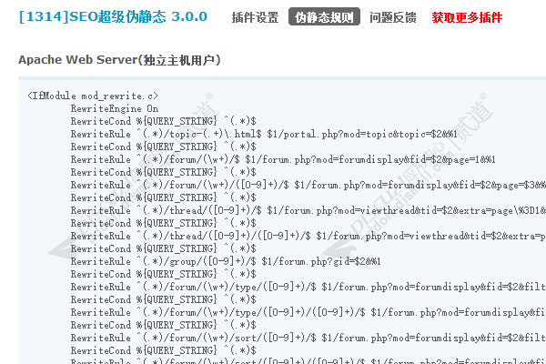 discuzSEO智能伪静态截图2