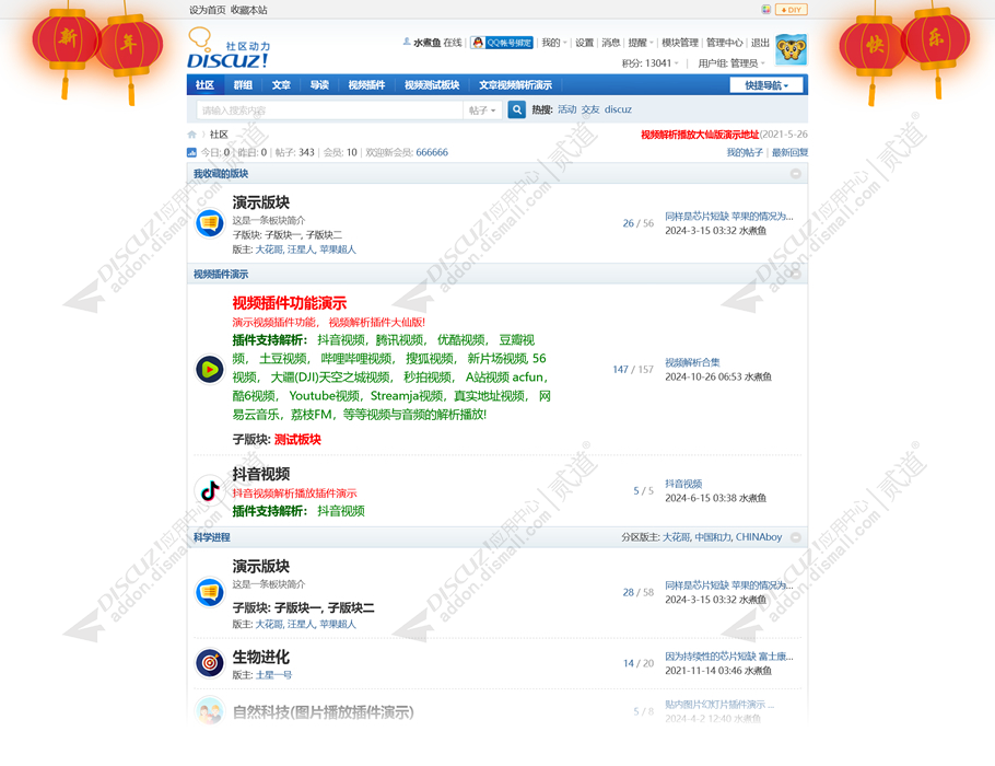 discuz网站节日灯笼截图1