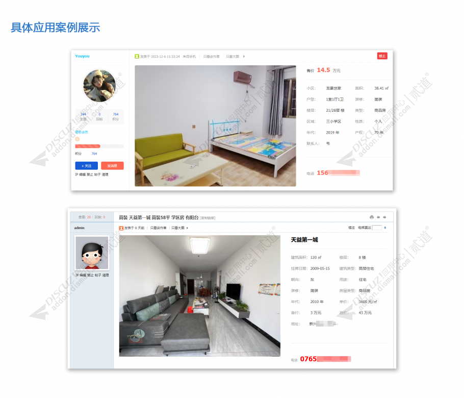 discuz分类信息模板DIY截图4