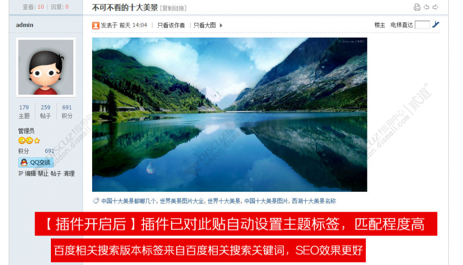 discuzTAG标签自动获取SEO截图2