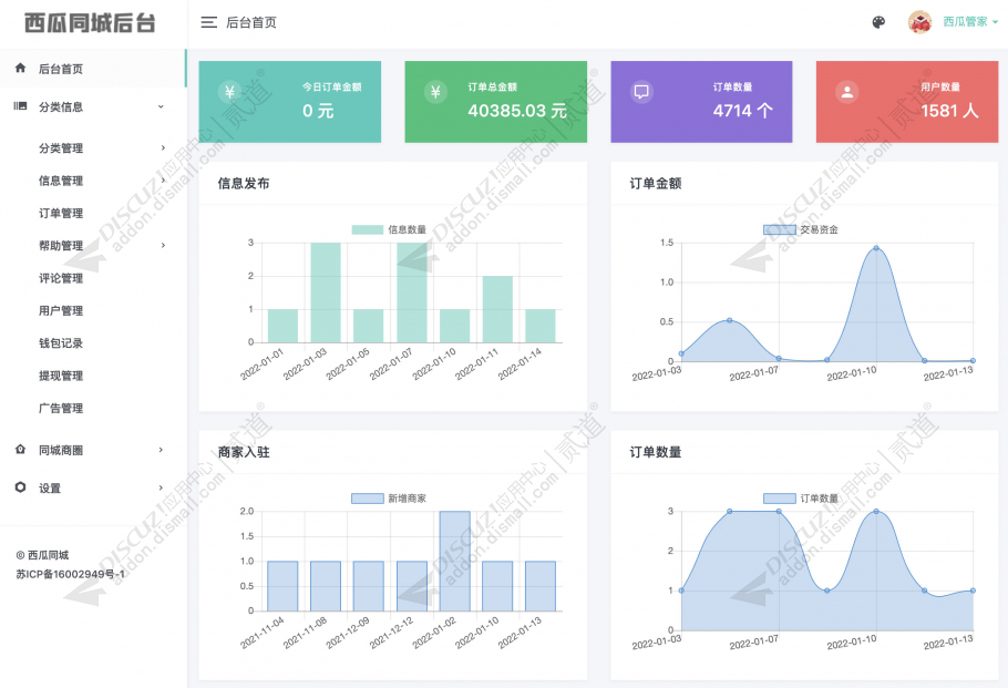 discuz西瓜同城后台截图1