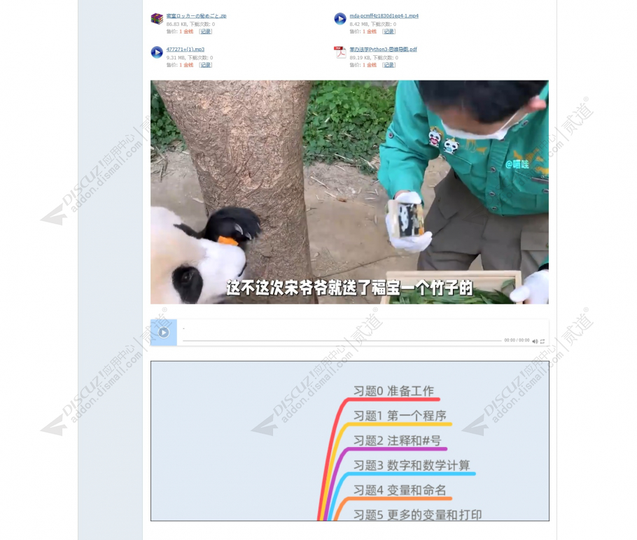 discuz视频音频pdf预览截图1