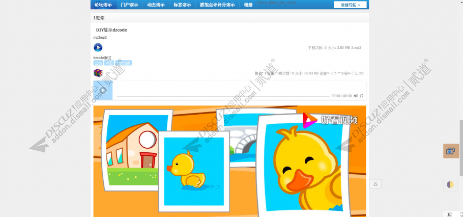 discuz视频音频pdf预览截图3