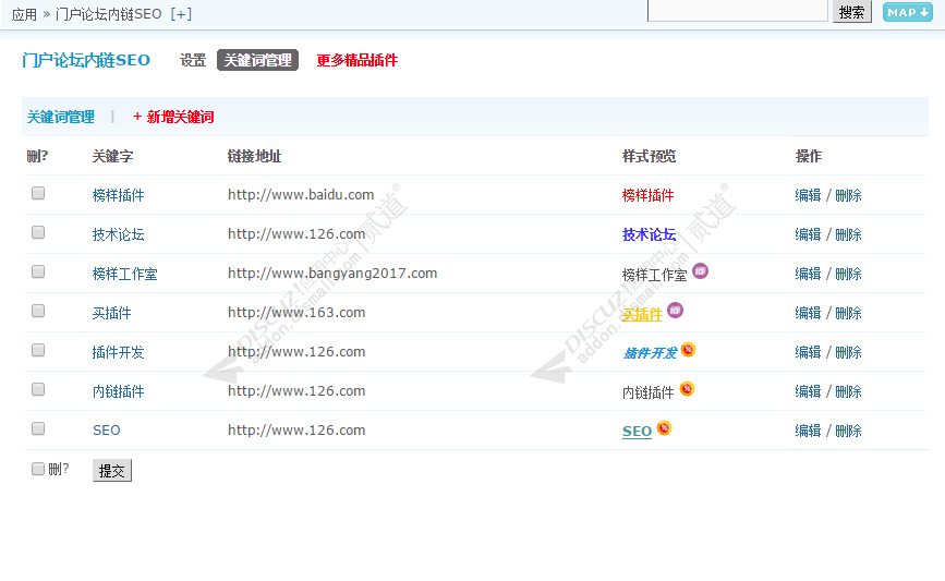 discuz门户论坛内链SEO截图1