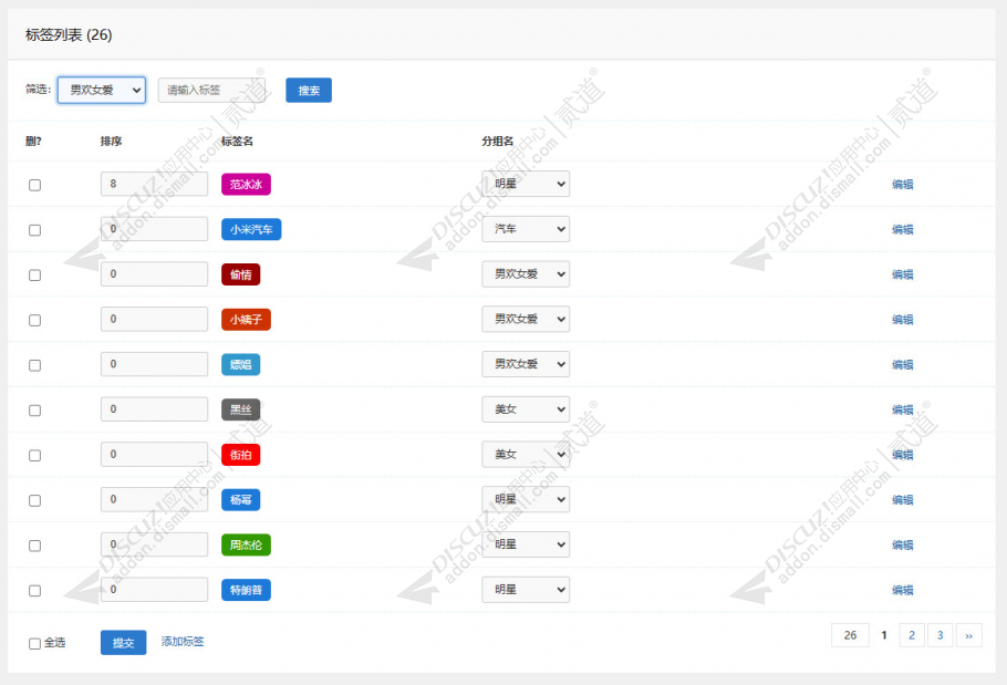 discuz兴趣标签截图4