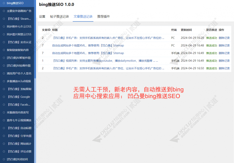 discuzbing推送SEO截图2