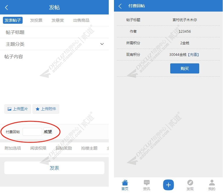 discuz良仔付费回帖截图3