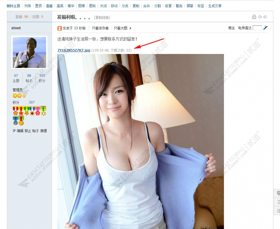 discuz附件虚拟下载数截图2