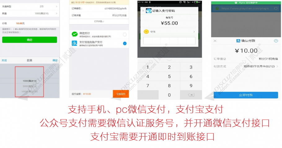 discuzzms积分充值截图1