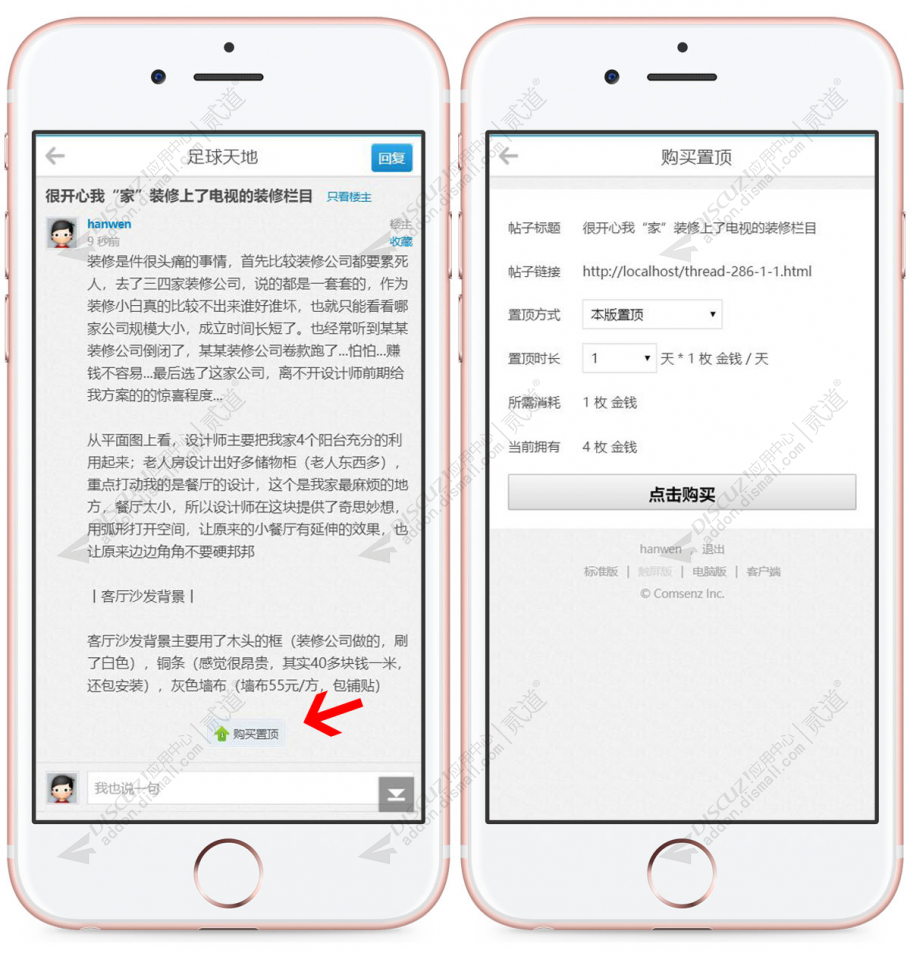 discuz帖子置顶购买截图3