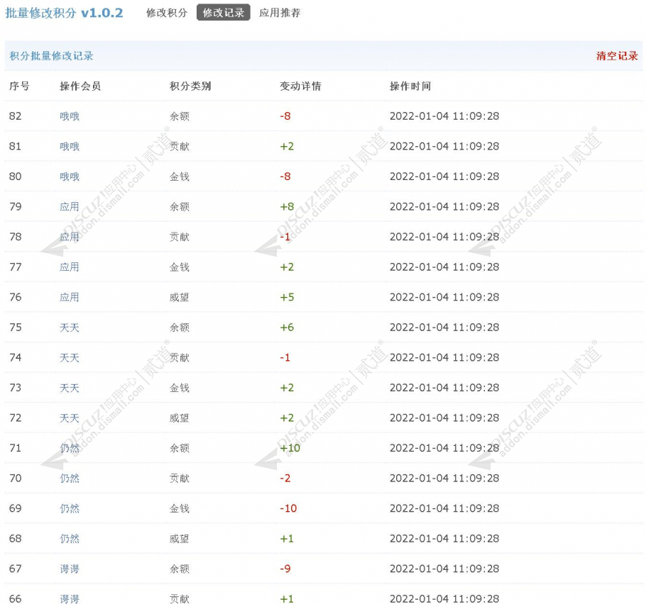 discuz批量修改积分截图2
