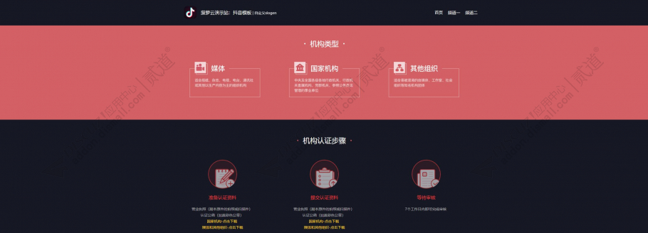 discuz抖音大气全面屏模板截图2