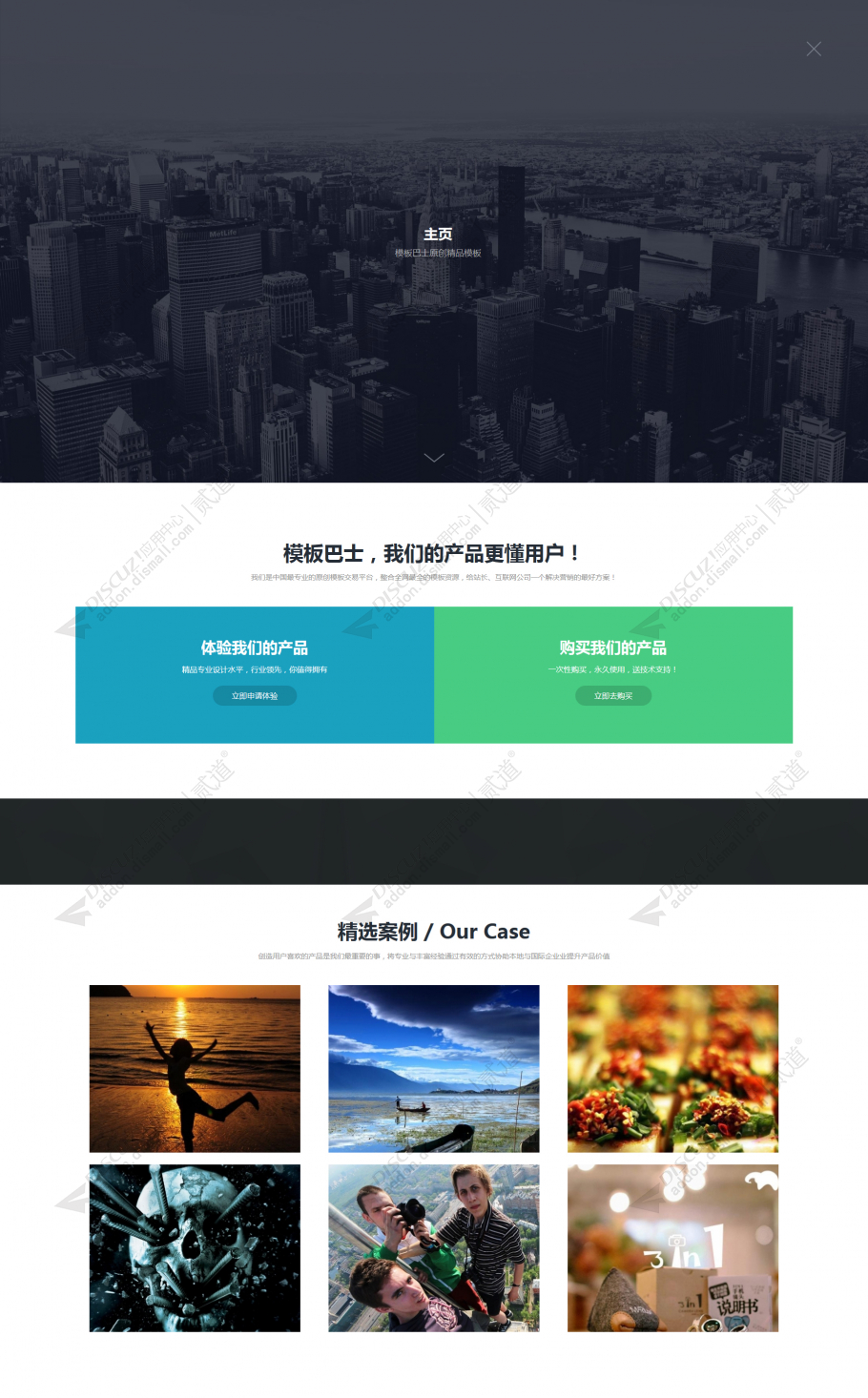 discuz高大上扁平企业网站截图2