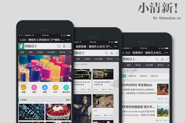 discuz手机模板 小清新！截图1